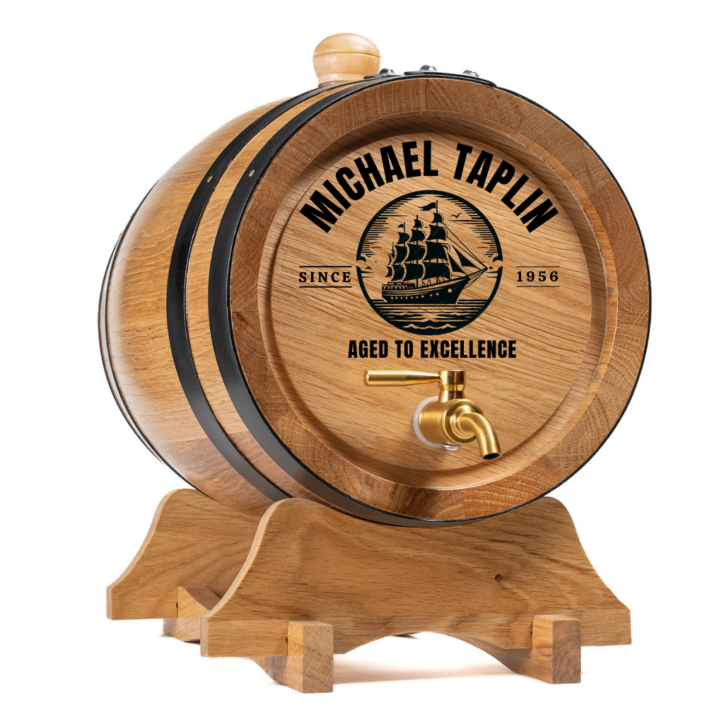 Personalised American Oak Barrel "Custom Ship"