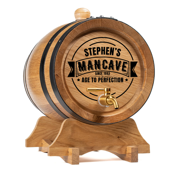 Personalised American Oak Barrel "Man Cave"