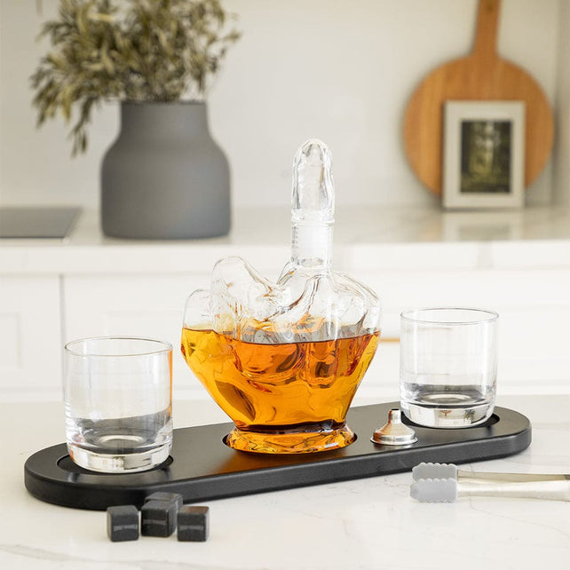 Middle Finger Whiskey/Wine Decanter Set 1000 ml